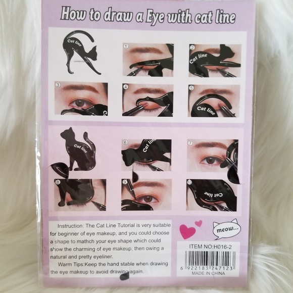NWT! Cat Line Eyeliner Stencil, 10 Shapes - Picture 3 of 5